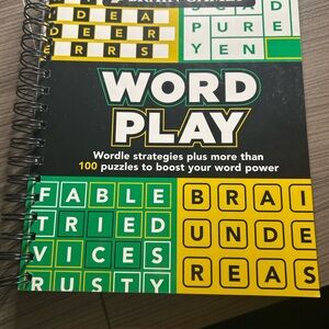 Brain Games Word Play Puzzle Book Wordle Crossword Spiral Bound strategy boost